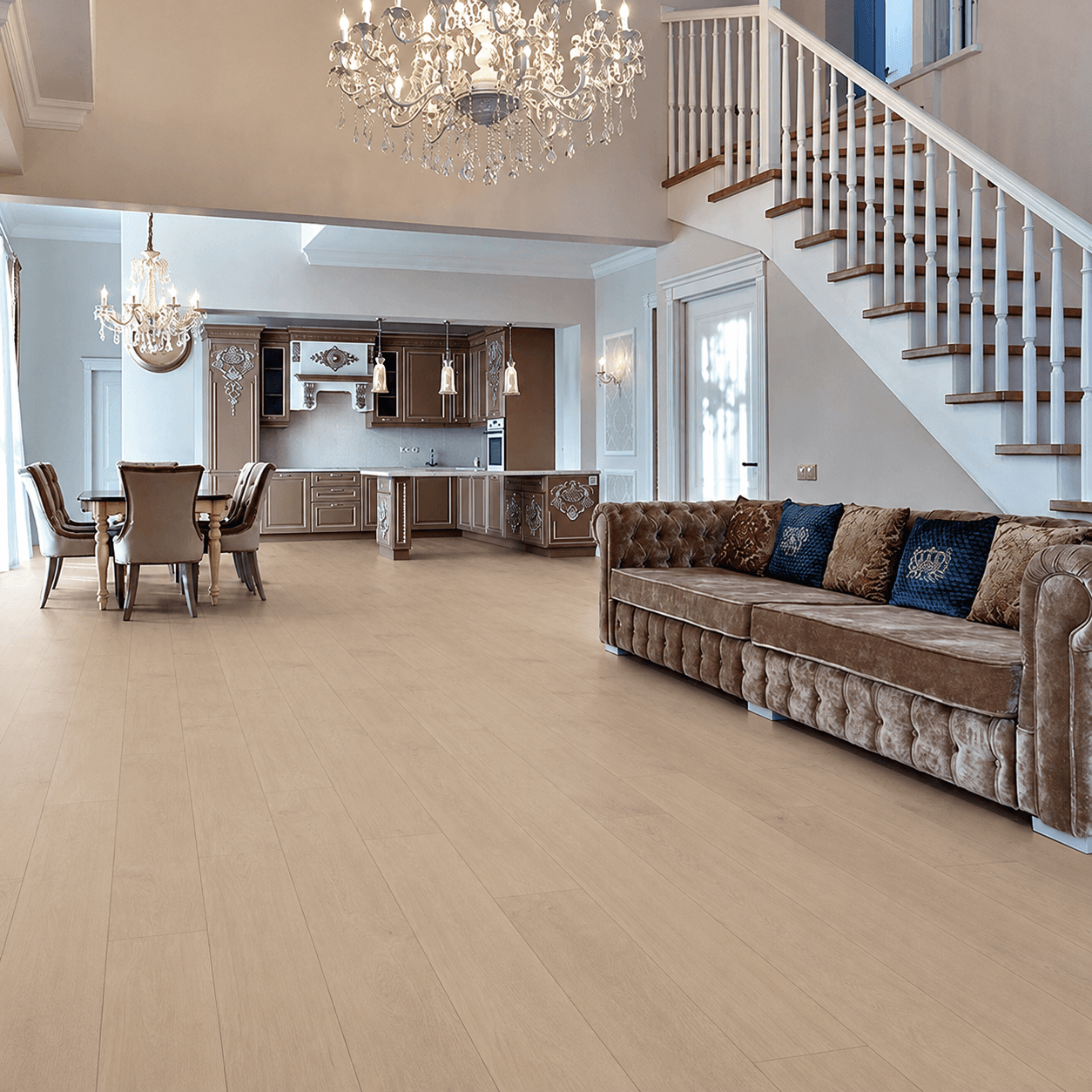 Luxury interior featuring Oxford engineered hardwood flooring